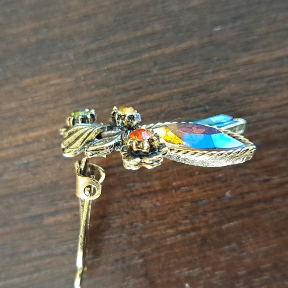 Vintage Clip Earrings Multicolored Multidimensional 1" - Picture 10 of 10